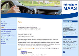 Website der Fahrschule Maas